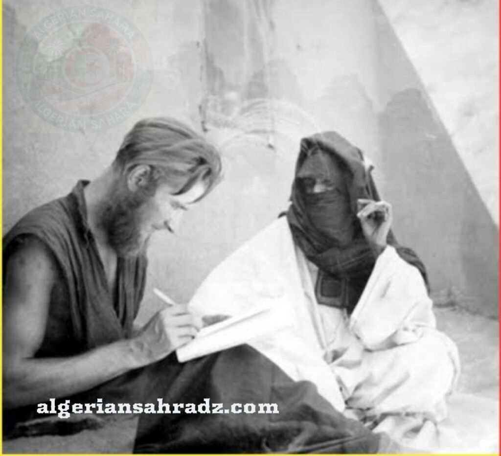 المستكشف الفرنسي (هنري لوت) رفقة مرشده الطارقي (جبرين)